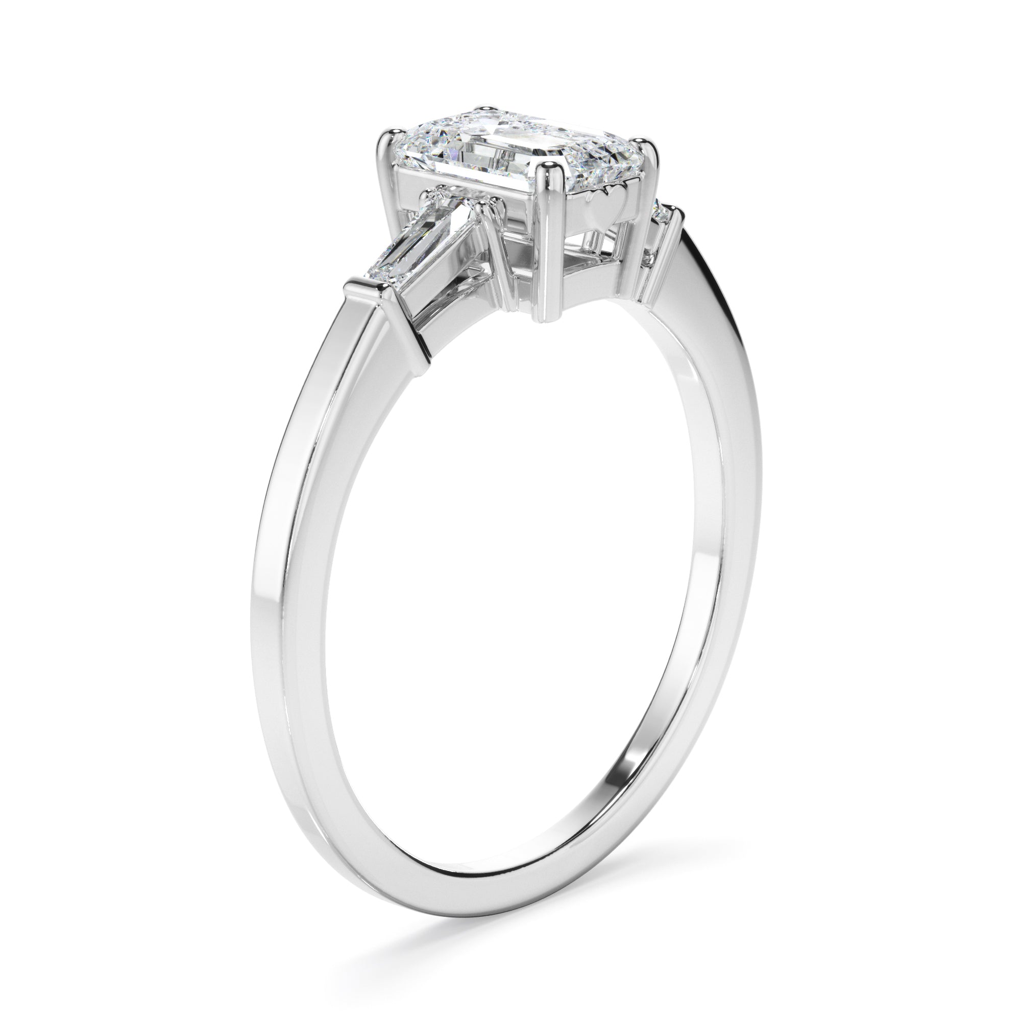 1.10ct Emerald Cut Laboratory-Grown Diamond Ring
