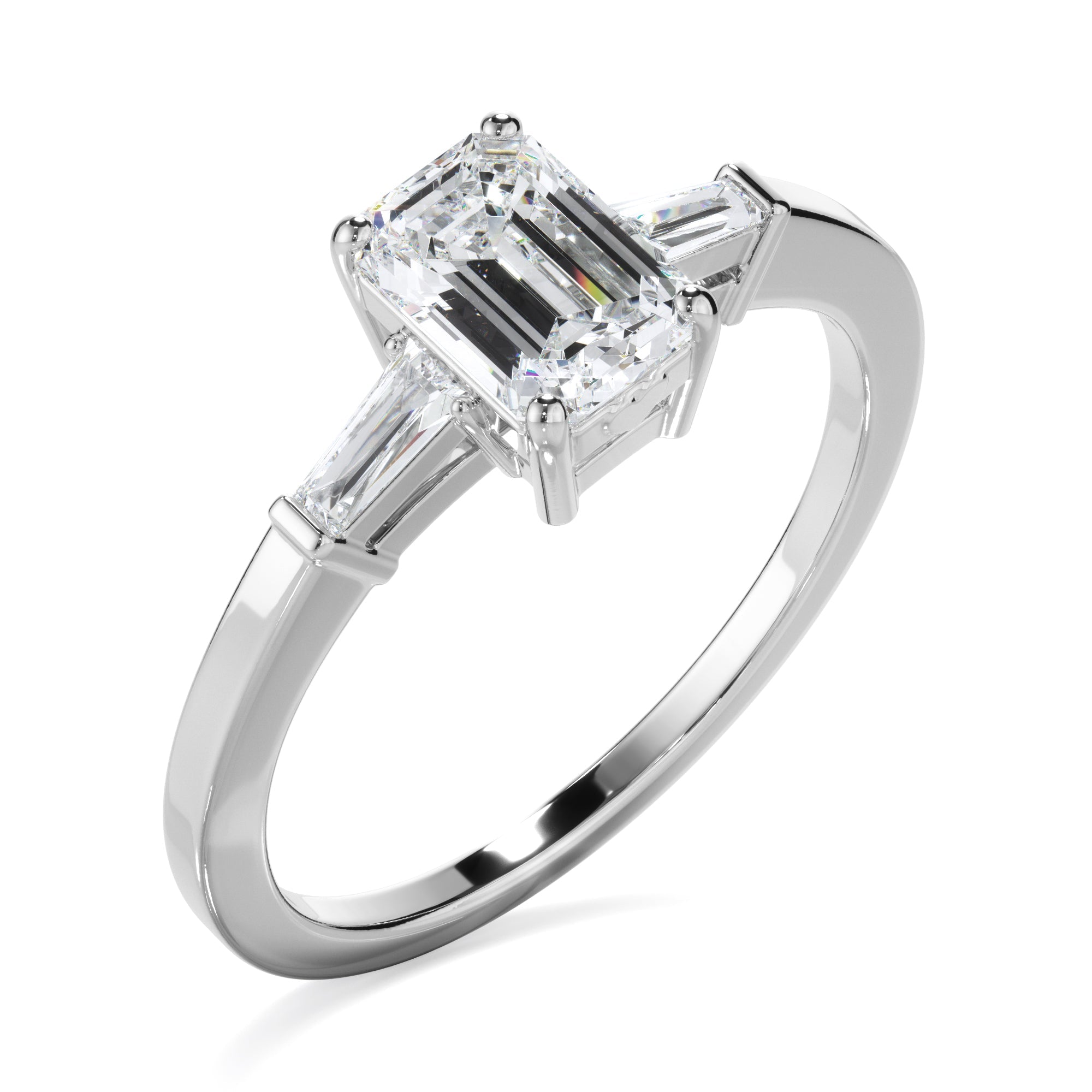 1.10ct Emerald Cut Laboratory-Grown Diamond Ring