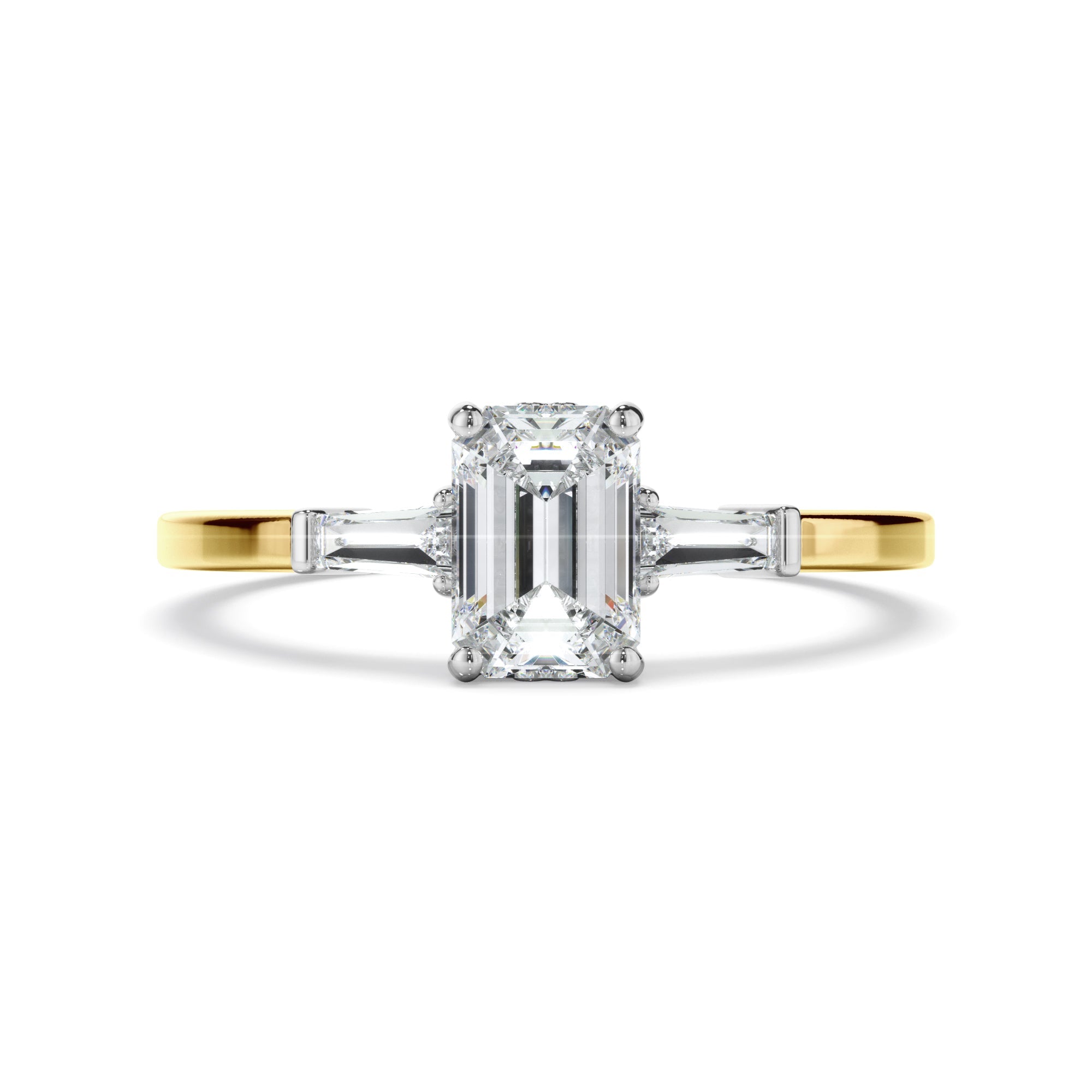 1.10ct Emerald Cut Laboratory-Grown Diamond Ring