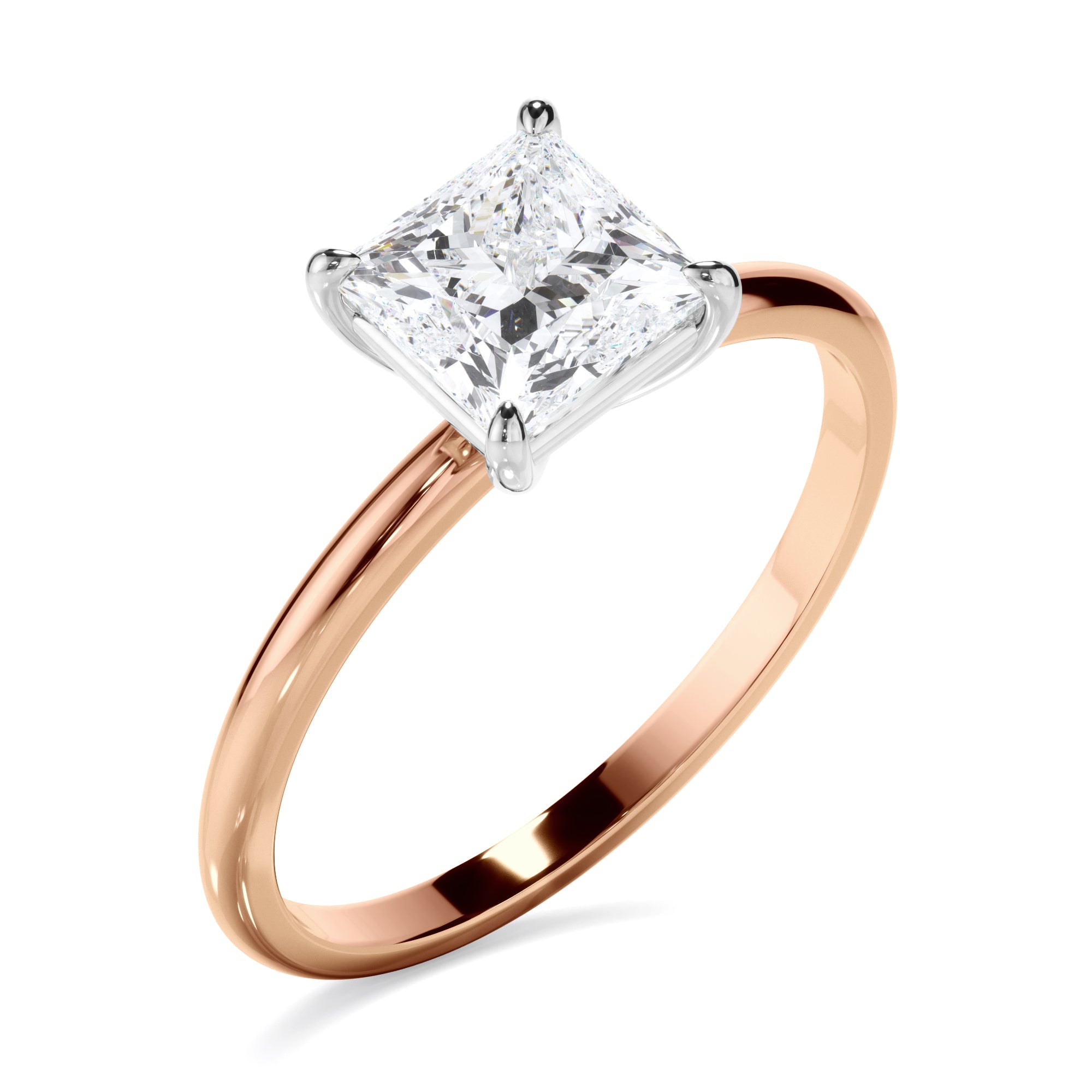 Princess Cut Diamond Solitaire Engagement Ring