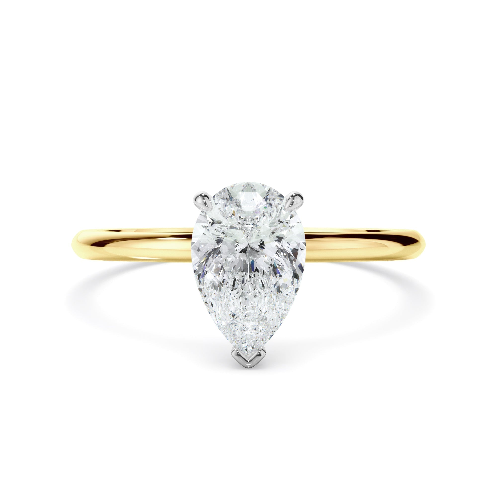 Pear Cut Diamond Soliatire Engagement Ring