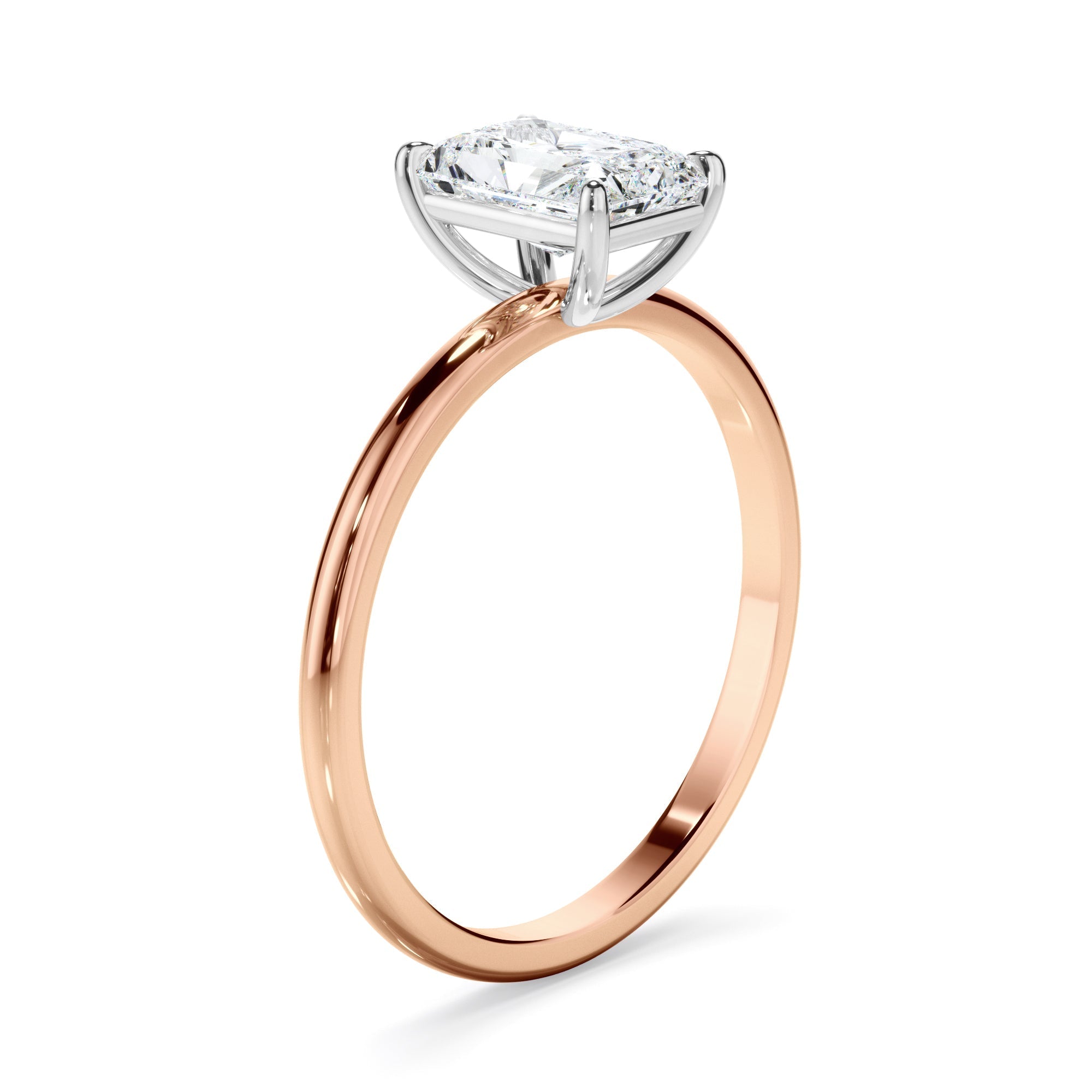 Radiant Cut Diamond Solitaire Engagement Ring