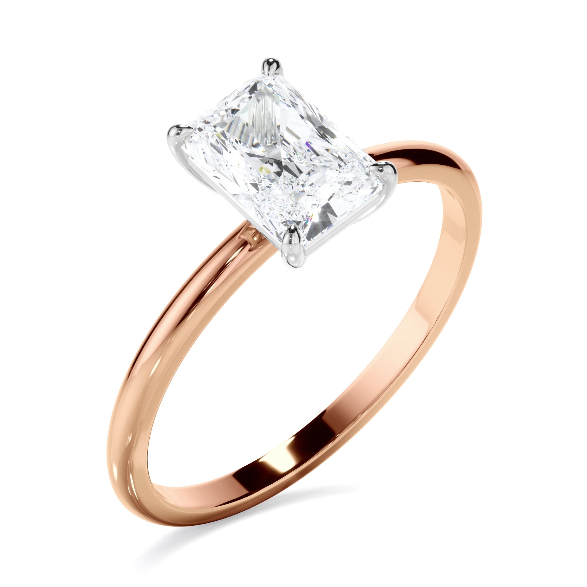 Radiant Cut Diamond Solitaire Engagement Ring