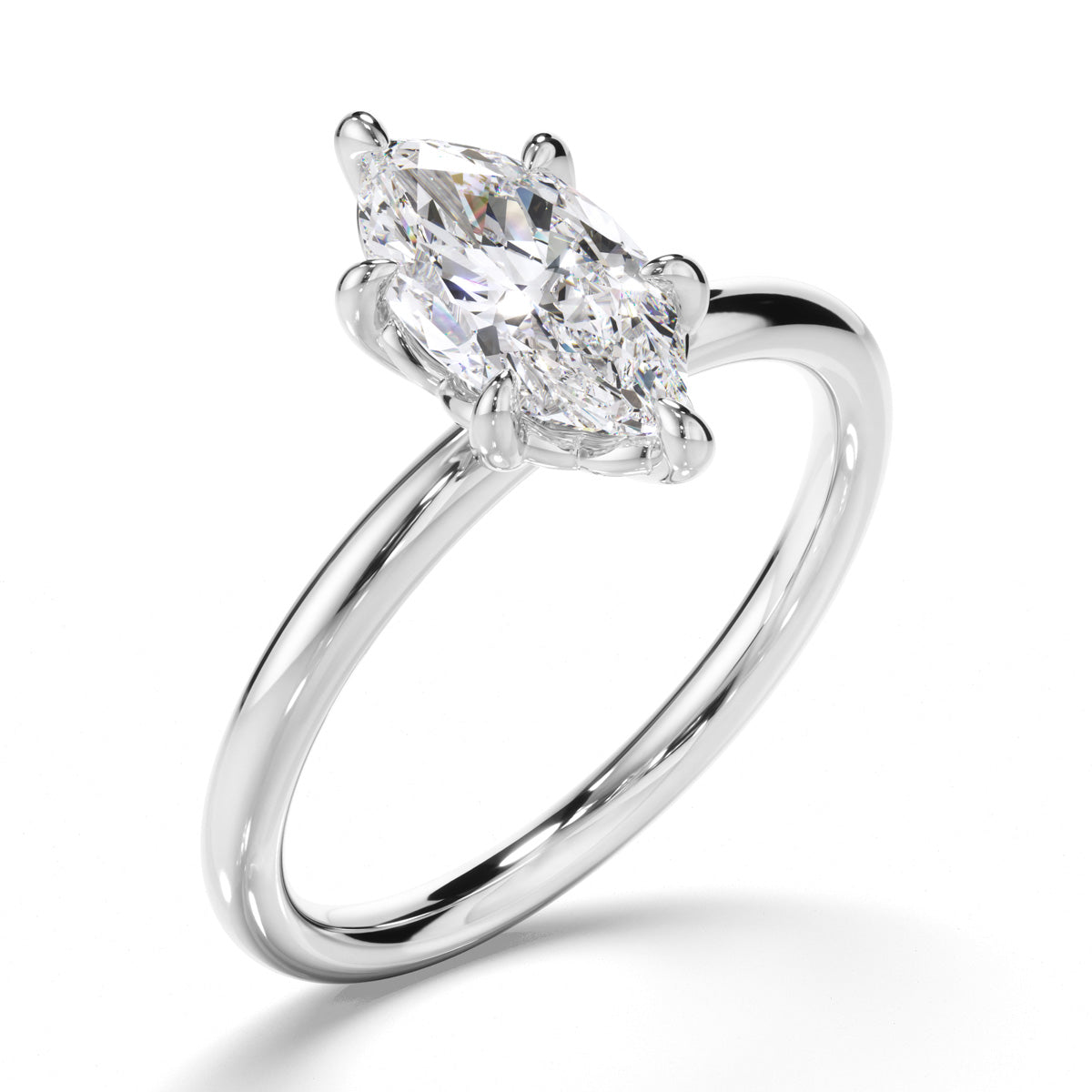 Marquise Cut Diamond Solitaire Engagement Ring