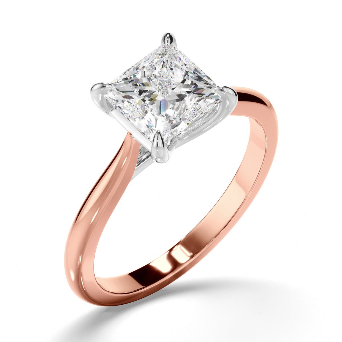 Princess Cut Diamond Solitaire Engagement Ring