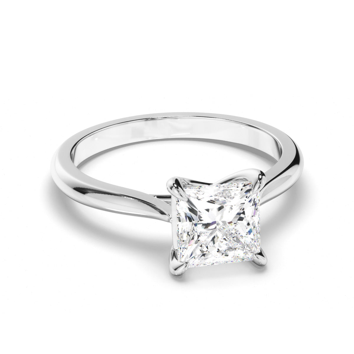 Princess Cut Diamond Solitaire Engagement Ring