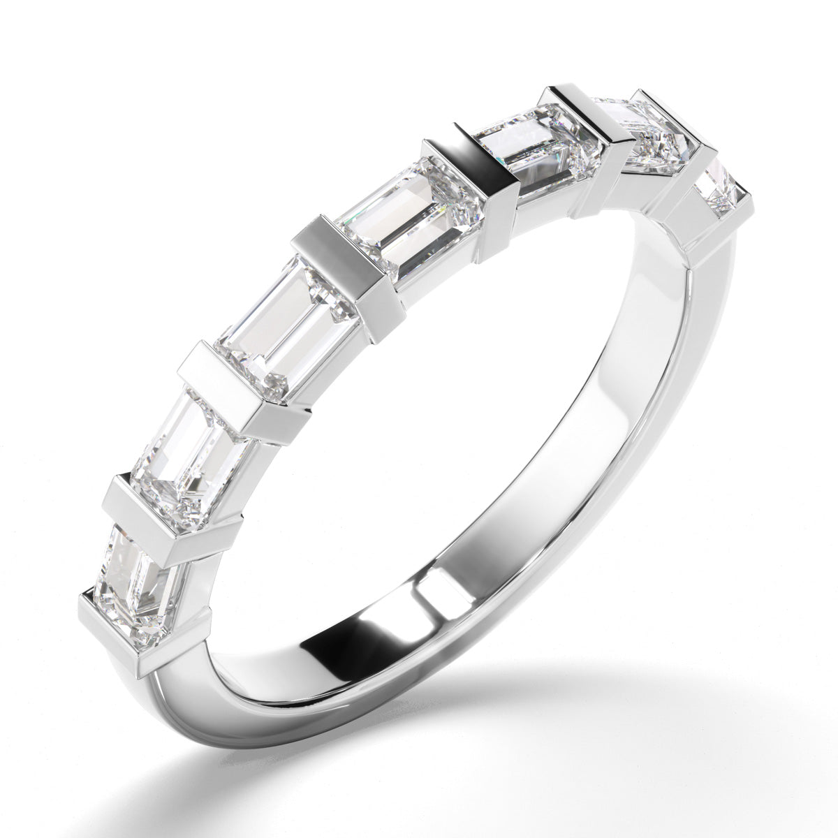 Baguette Cut Diamond Anniversary Ring