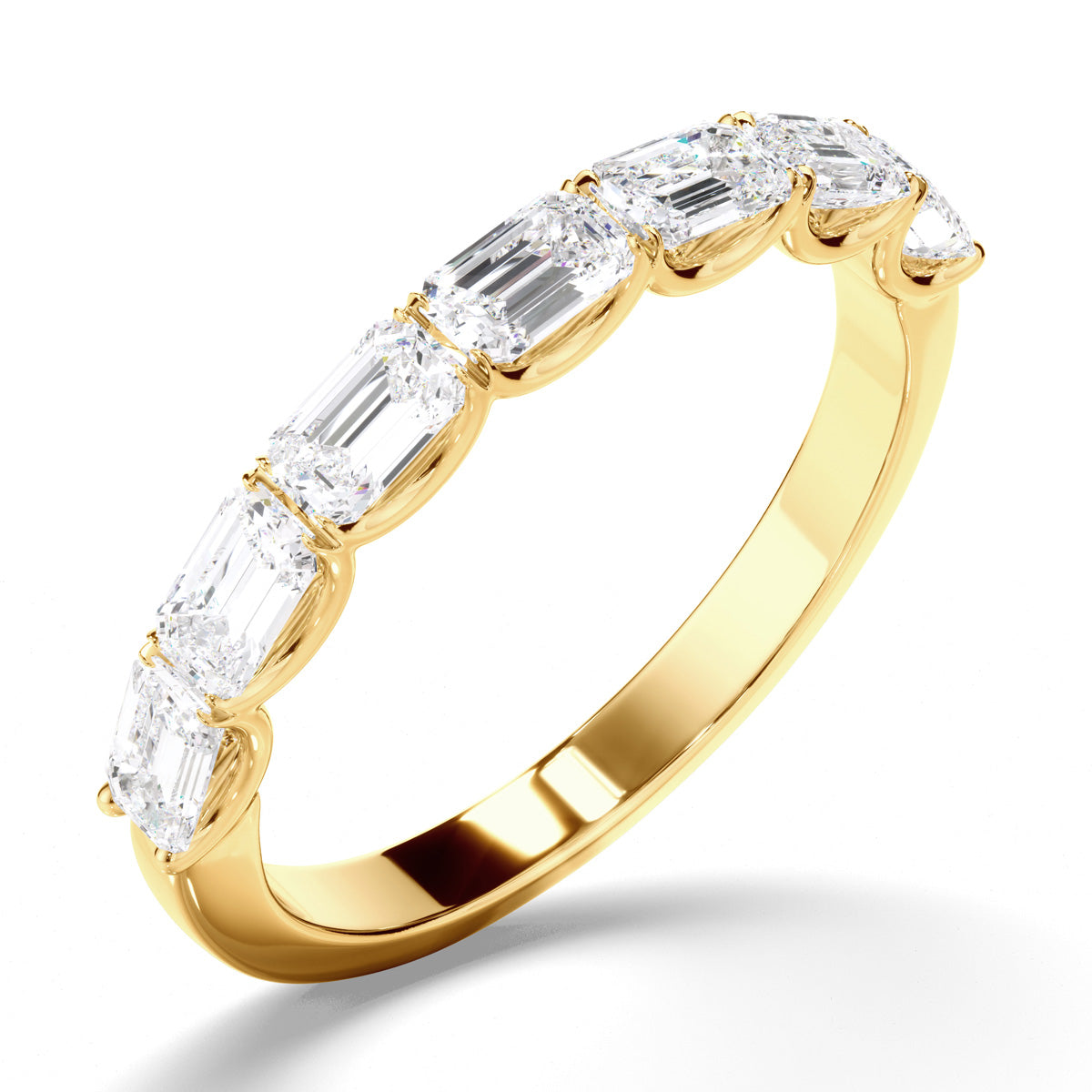 Emerald Cut Diamond Anniversary Ring