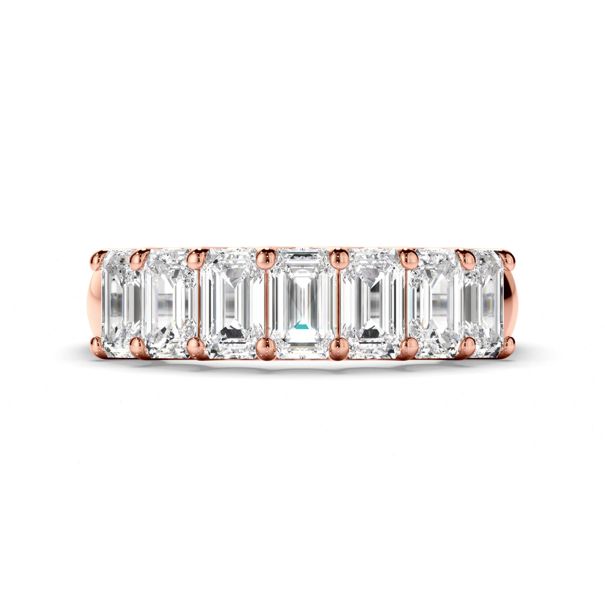 Emerald Cut Diamond Anniversary Ring