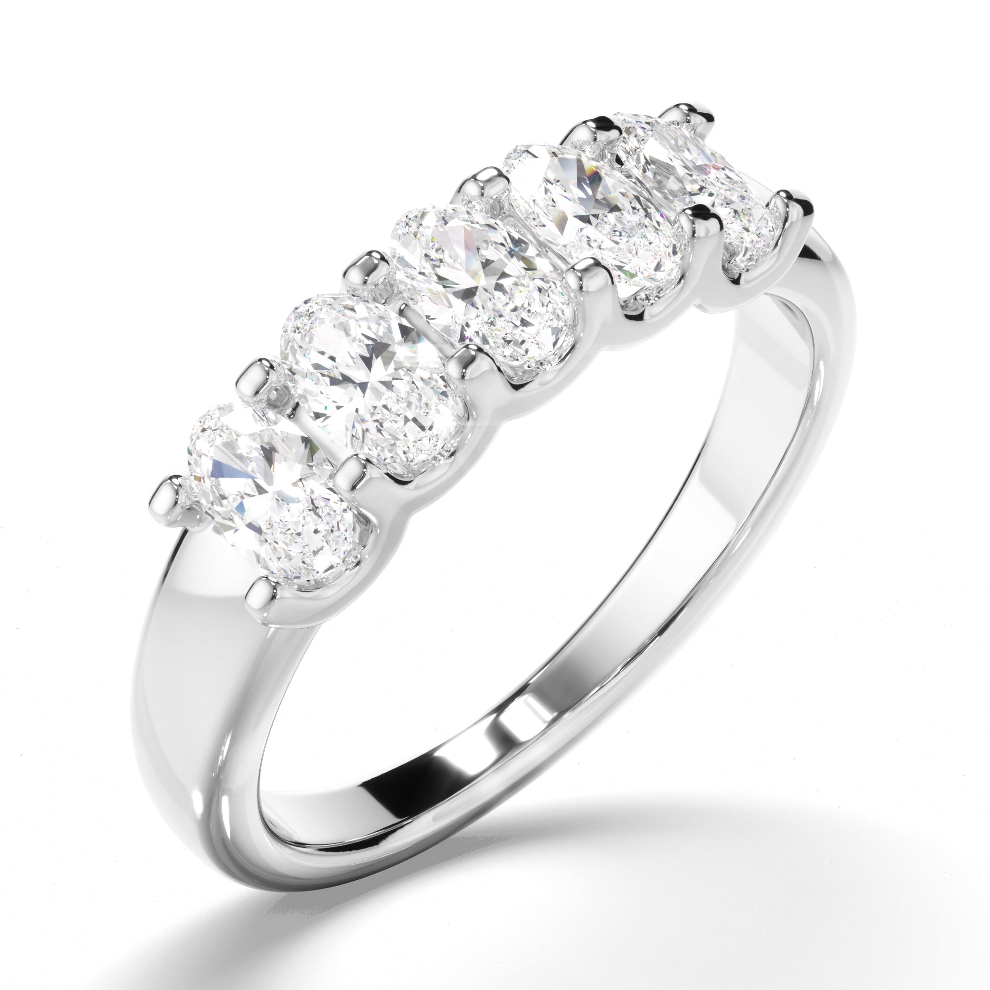 Oval Cut Diamond Anniversary Ring