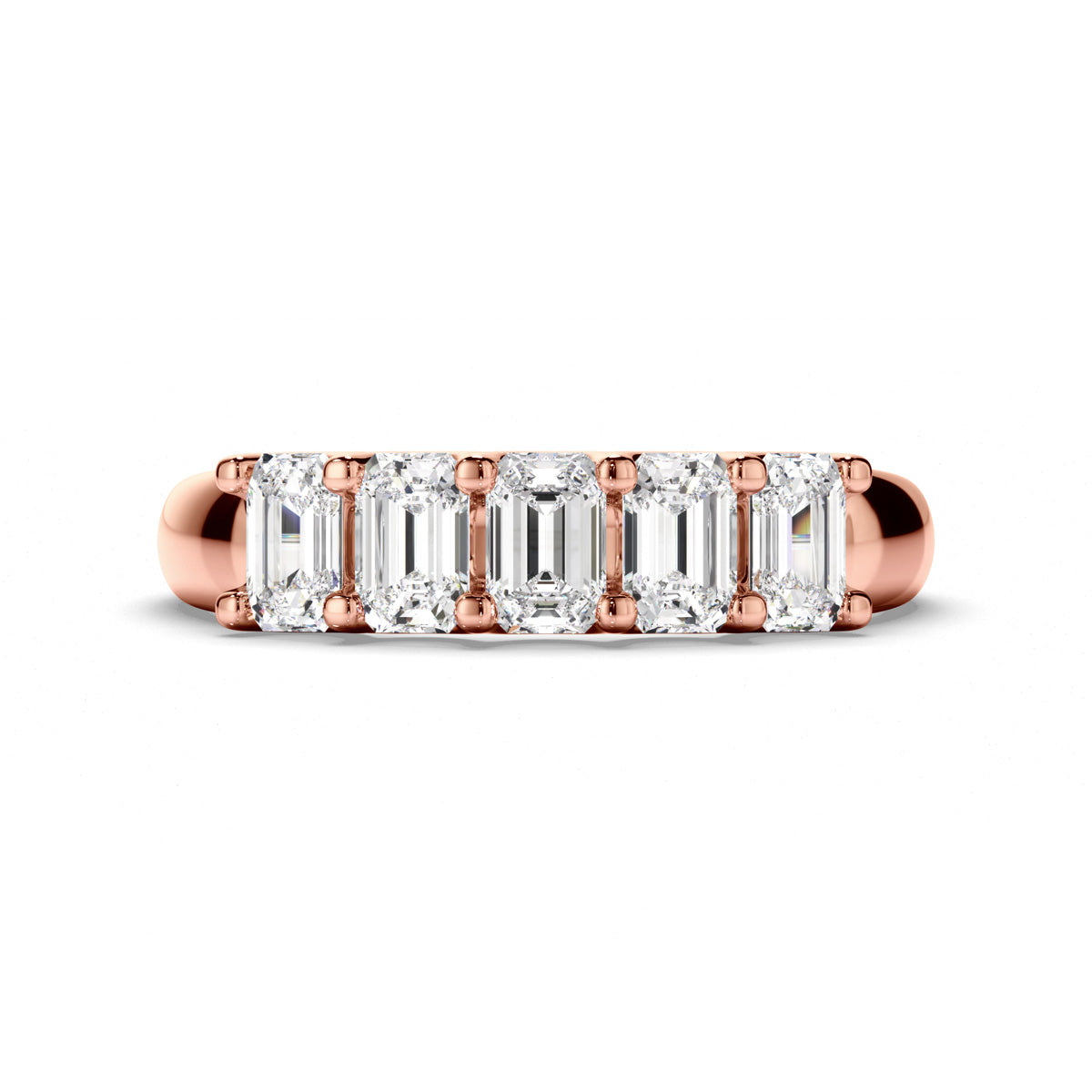 Emerald Cut Diamond Anniversary Ring