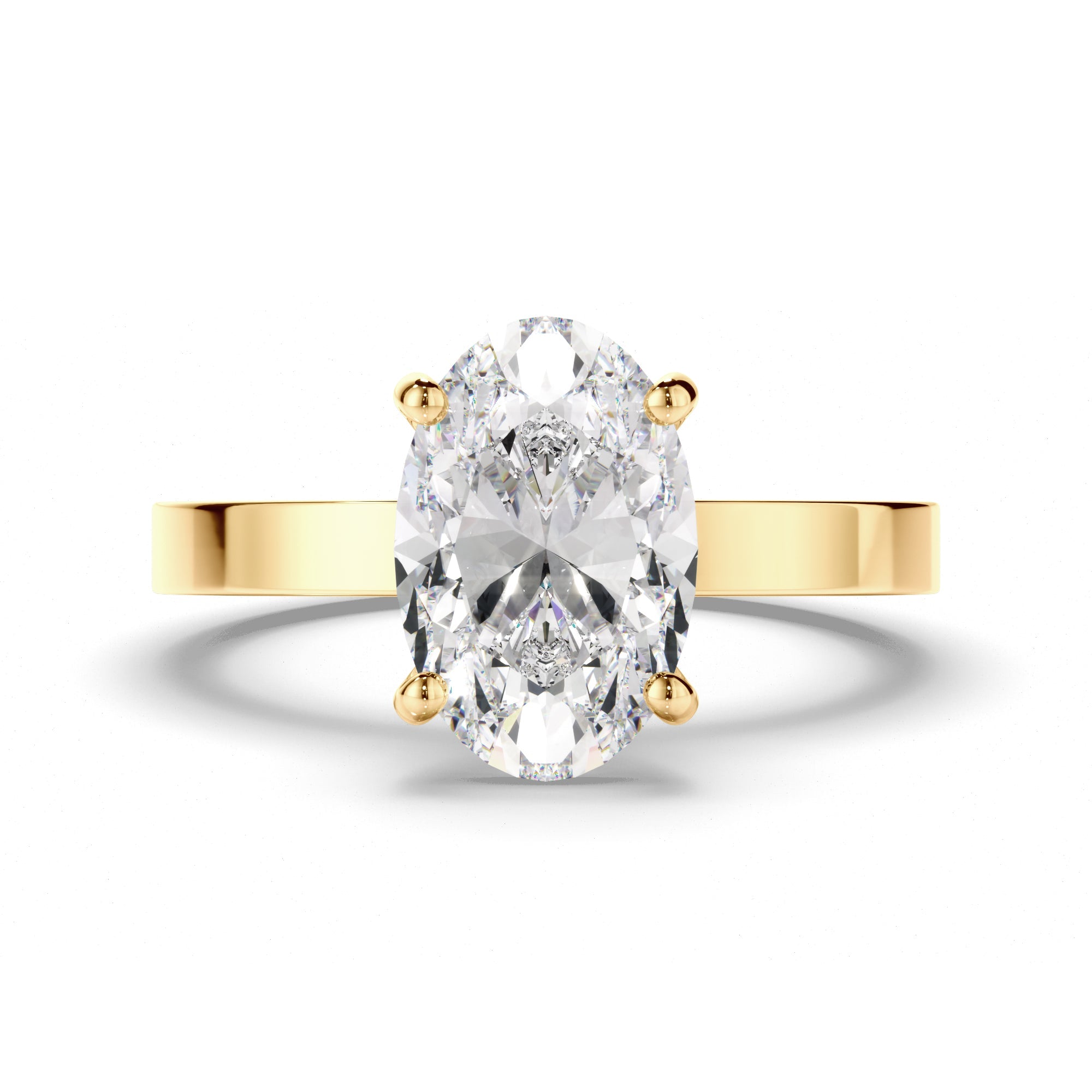 Oval Cut Diamond Solitaire Engagement Ring