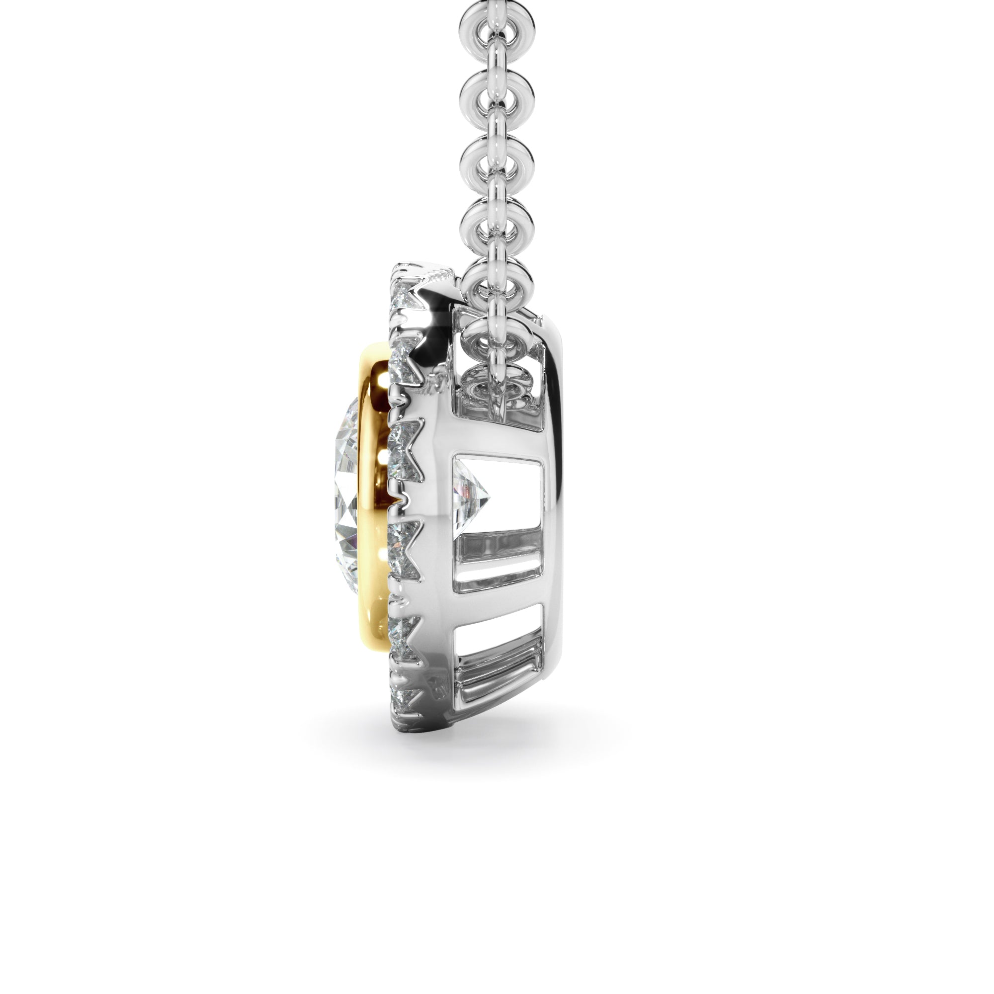 0.70ct Round Brilliant Cut Laboratory-Grown Diamond Halo Necklet