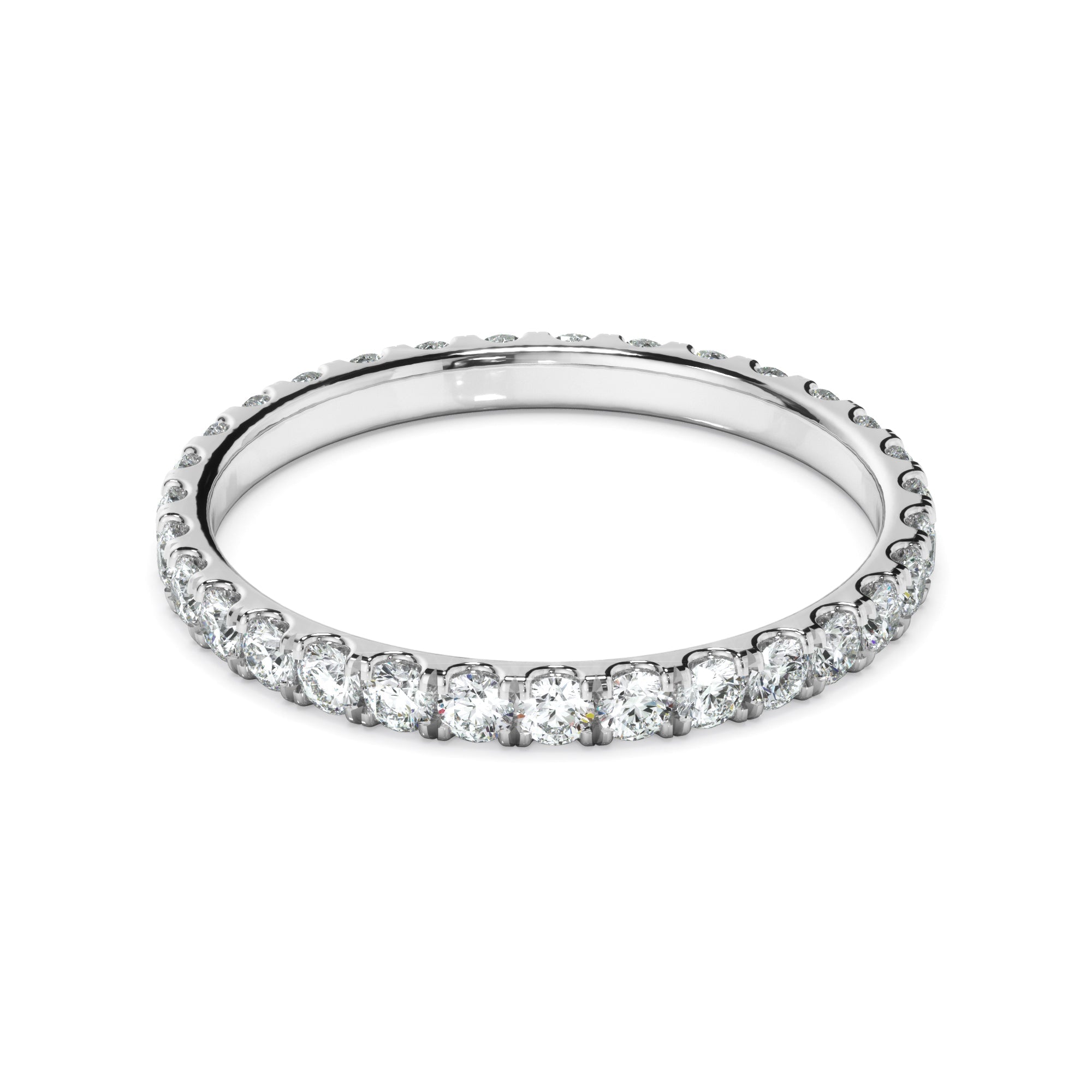 Diamond Claw Set Eternity Wedding Ring