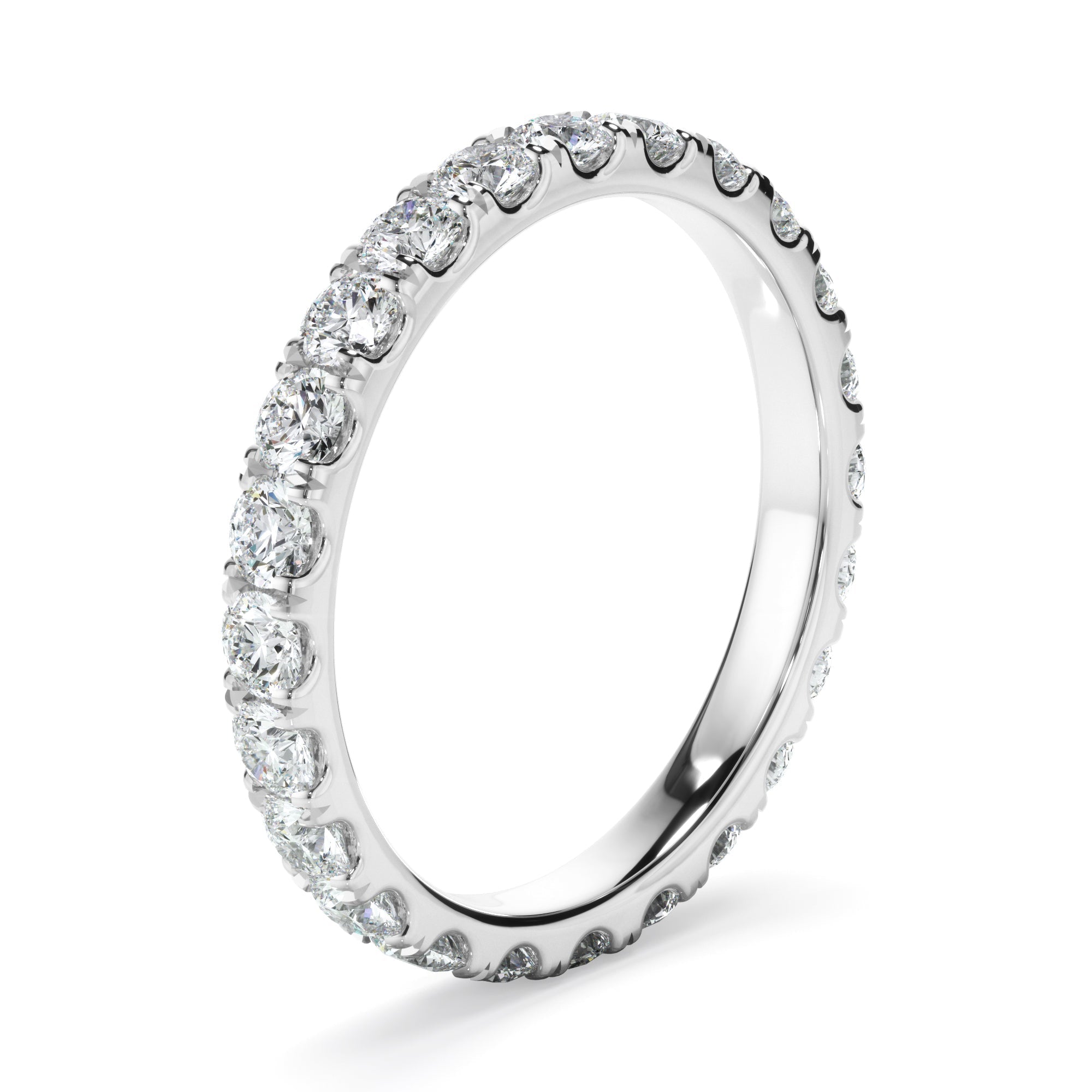 Diamond Claw Set Eternity Wedding Ring