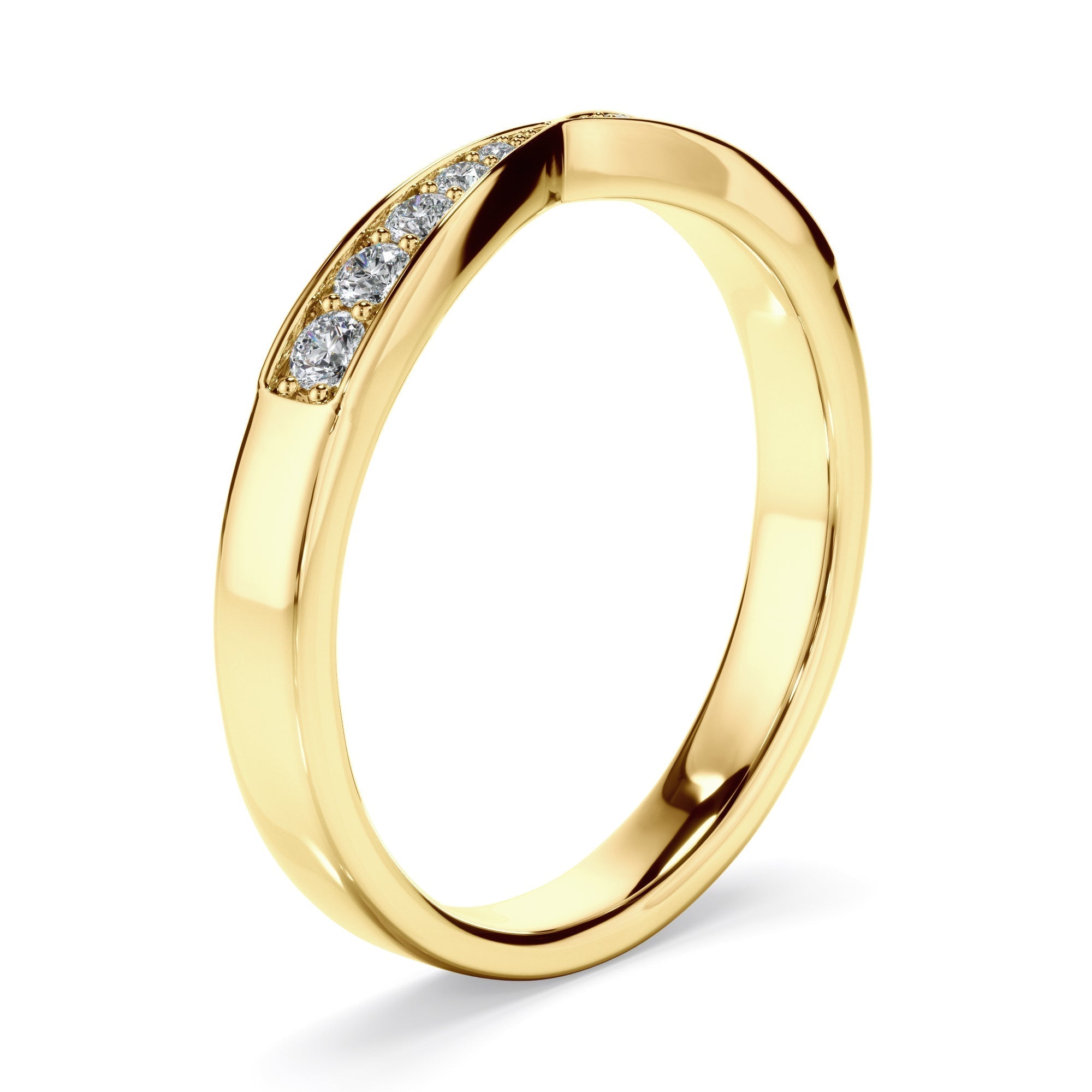 Diamond Tapered Wedding Ring