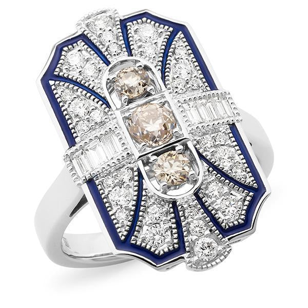 1.06ct Diamond Claw/Bead Set Diamond Dress Ring in 18ct White Gold